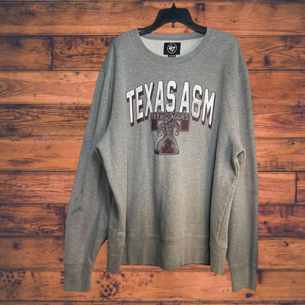 5 for $25🔥47 Brand Texas ATM Pullover Grey Sweatshirt XXL